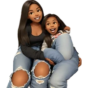 girls in torn jeans smiles sticker