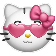 Hello kitty heart sticker