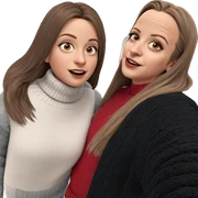 two girls in sweaters sticker