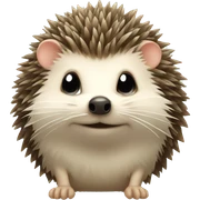 hedgehog with bow sticker