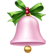 Light pink Christmas bells sticker