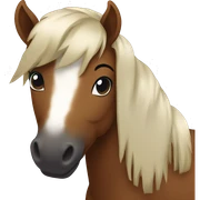 Brown pony sticker