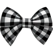 Plaid bow sticker