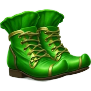 Realistic green pair of leprechaun elf shoes. sticker