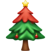 Red Christmas tree  sticker