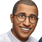 smiling boy in glasses portrait sticker