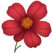 red flower sticker