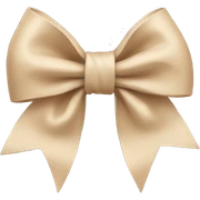 Beige bow sticker