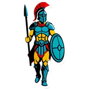 Spartan Warrior sticker
