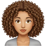 mixed lady in her 30 with curly hair sticker