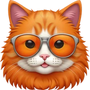 Cat with sunglasses sticker