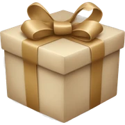 beige present sticker