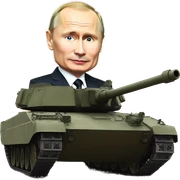 putin on tank sticker