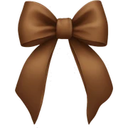 Brown bow sticker
