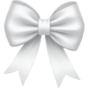 white satin bow sticker