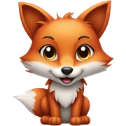 Kawaii Fox holding a sign sticker
