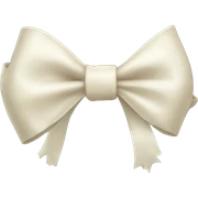 Ivory bow sticker
