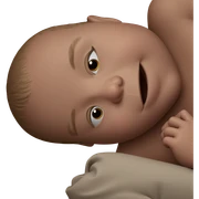 boy lying down looking sticker