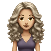 brunette white girl with beautiful blowout hair sticker