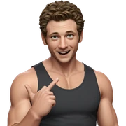 smiling boy in tank top sticker