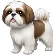 shih-tzu-white-brown sticker