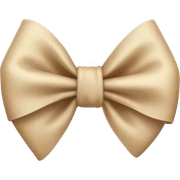 Beige bow sticker