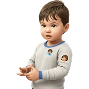 brown haired boy portrait sticker