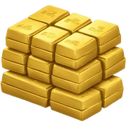stack of gold bars sticker
