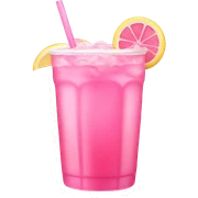 Summer girly pink drink sticker