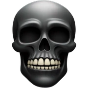 a black skull sticker