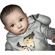 hooded boy under starry sky sticker