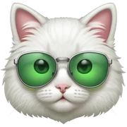 Cat with sunglasses sticker