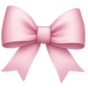 light pink ribbon bow sticker