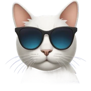 Cat with sunglasses sticker