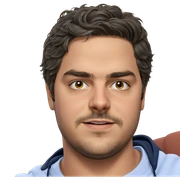 portrait of a young man sticker