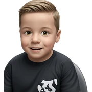 boy in black shirt smiling sticker