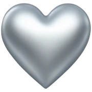 Silver heart sticker