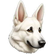 White German shepherd sticker