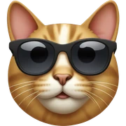 Cat with sunglasses sticker