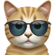 Cat with sunglasses sticker