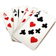Card playing sticker