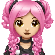 pink kawaii gamer girl gothic accessories sticker