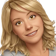 blonde girl portrait smiling sticker