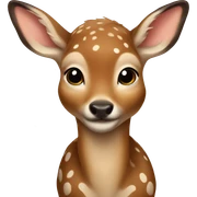 Fawn with a butterfly  sticker
