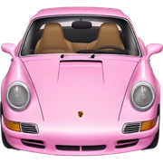 pink porsche sticker