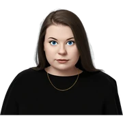 blue eyed girl in black sticker