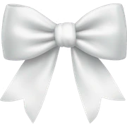 White bow sticker