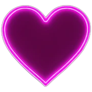 neon sign heart outline sticker