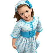 girl in dress from above sticker