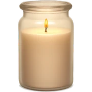 Aesthetic beige candle in jar sticker